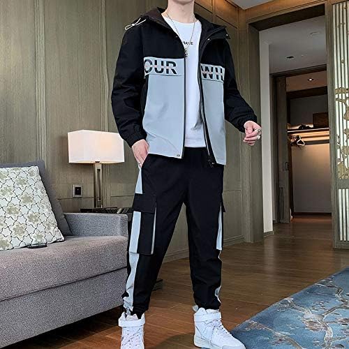 Men Tracksuit Clothes 2 Pcs Set Jackets Pants Streetwear Clothing Jogging Suit Men