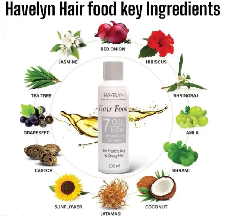 Havelyn Hair Food Oil | Hair Food Oil For Healthy Long & Strong Hair | 7 Oils In One | Hair Food Oil