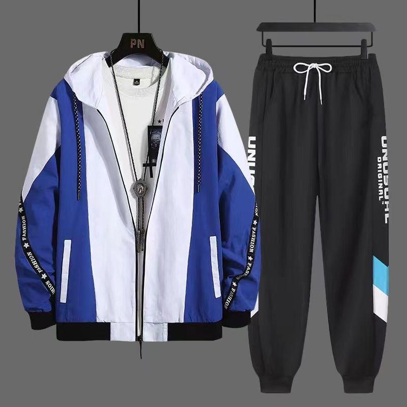 Men Tracksuits 2 Piece Sweat Suits Mens Zipper Cardigan Printing Sweatshirts Sweatpants Sets Sports Clothing