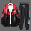 Men Tracksuits 2 Piece Sweat Suits Mens Zipper Cardigan Printing Sweatshirts Sweatpants Sets Sports Clothing