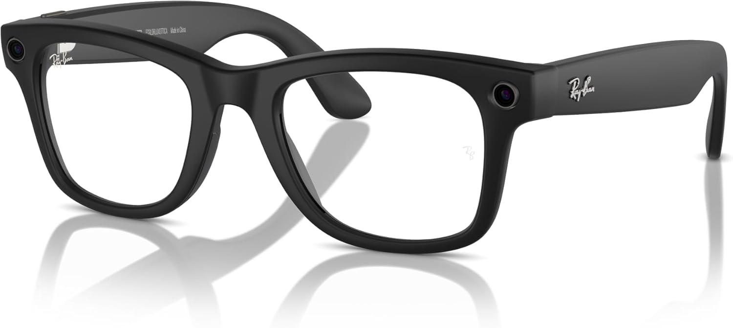 Camera Smart Glasses with Alexa | Smart audio glasses | Sprinter black frames with polarized sunglass lenses | Square